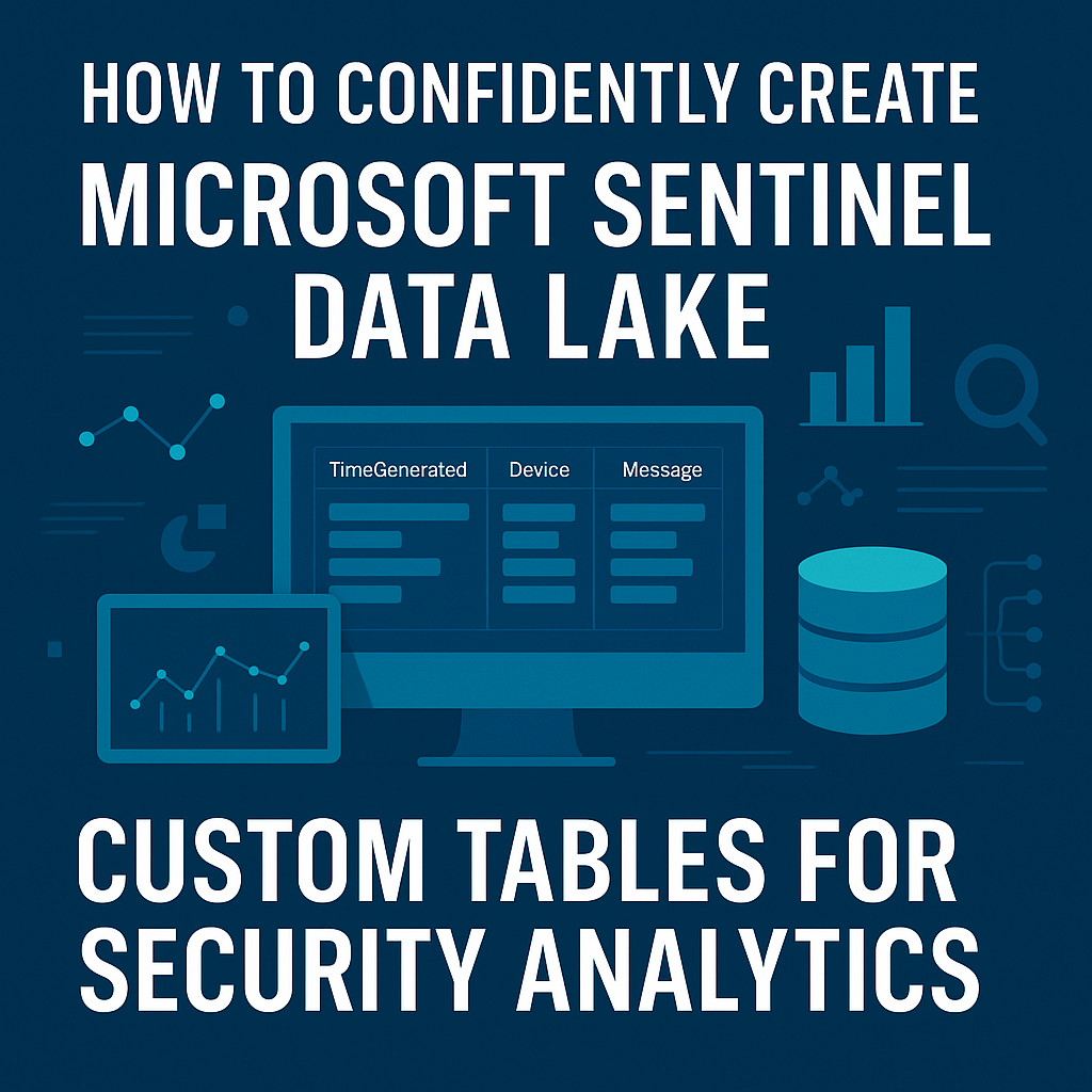How To Confidently Create Microsoft Sentinel data lake Custom Tables for Security Analytics