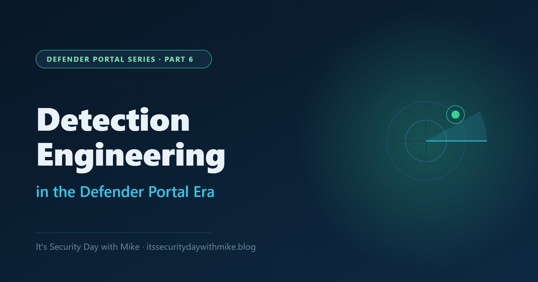 Detection Engineering in the Defender Portal Era
